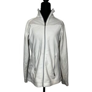 Columbia‎ Womens Small Fleece Full Zip Jacket White Sportswear Company